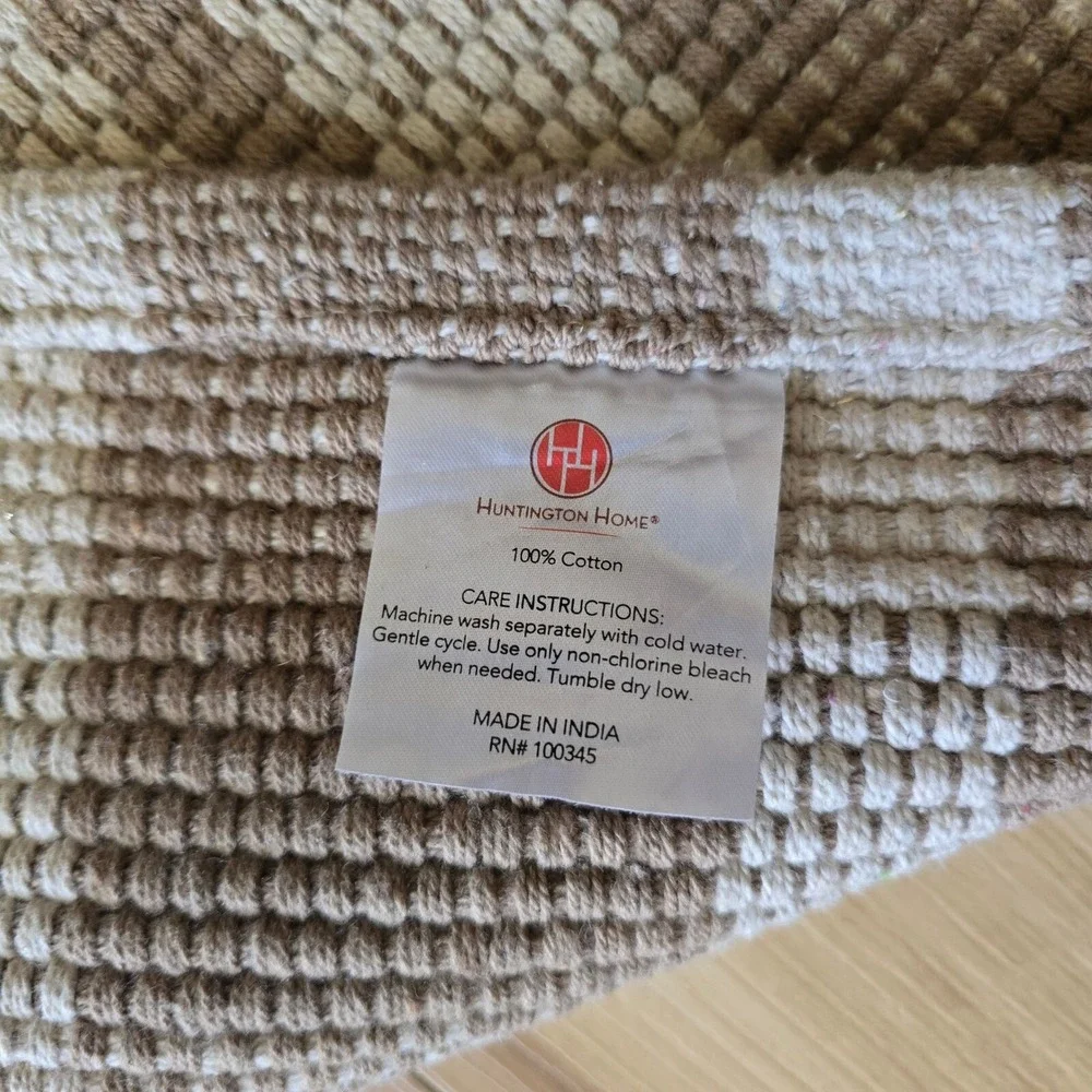 Huntington Home 100% Cotton Braided Rag Rug Made in India Browns‎  32